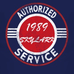 Authorized Service 1989 BUICK SKYLARK Distressed Look Dark T Shirt