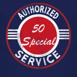 Authorized Service 1950 Chevy Special Distressed Look Dark T Shirt