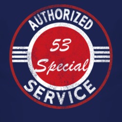 Authorized Service 1953 Chevy Special Distressed Look Dark T Shirt