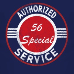 Authorized Service 1956 Chevy Special Distressed Look Dark T Shirt