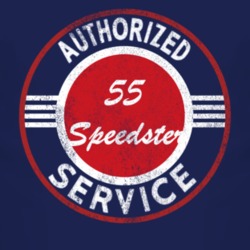 Authorized Service 1955 Studebaker Speedster Distressed Look Dark T Sh