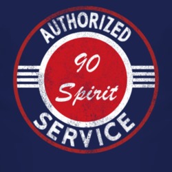 Authorized Service 1990 Dodge Spirit Distressed Look Dark T Shirt