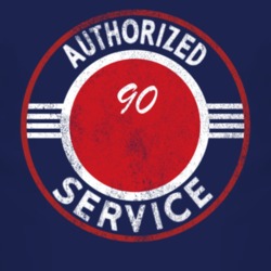 Authorized Service 1990 Sport Distressed Look Dark T Shirt