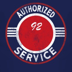 Authorized Service 1992 Sport Distressed Look Dark T Shirt