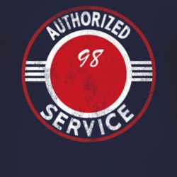 Authorized Service 1998 Sport Distressed Look Dark T Shirt