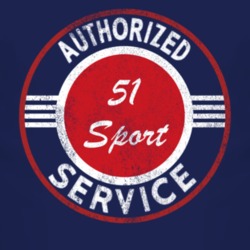 Authorized Service 1951 Lincoln Sport Distressed Look Dark T Shirt