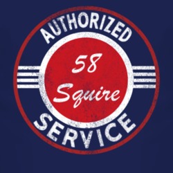 Authorized Service 1958 Squire Distressed Look Dark T Shirt