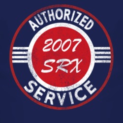 Authorized Service 2007 Cadillac SRX Distressed Look Dark T Shirt