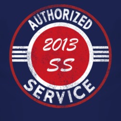 Authorized Service 2013 Chevy SS Distressed Look Dark T Shirt