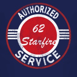 Authorized Service 1962 Oldsmobile Starfire Distressed Look Dark T Shi