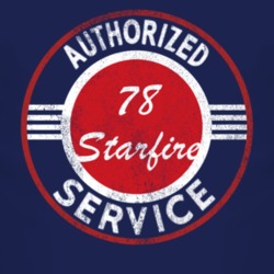 Authorized Service 1978 Oldsmobile Starfire Distressed Look Dark T Shi
