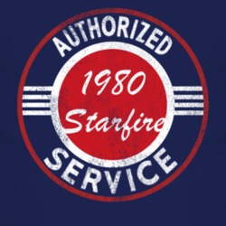 Authorized Service 1980 Oldsmobile Starfire Distressed Look Dark T Shi
