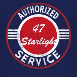 Authorized Service 1947 Studebaker Starlight Distressed Look Dark T Sh