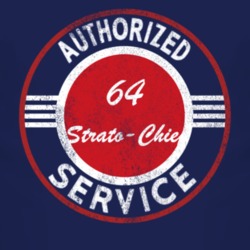 Authorized Service 1964 Pontiac Strato-Chief Distressed Look Dark T Sh