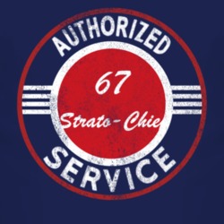 Authorized Service 1967 Pontiac Strato-Chief Distressed Look Dark T Sh