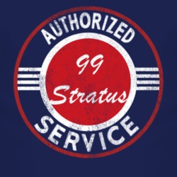 Authorized Service 1999 Chrysler Stratus Distressed Look Dark T Shirt