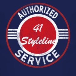 Authorized Service 1941 Chevy Styleline Distressed Look Dark T Shirt