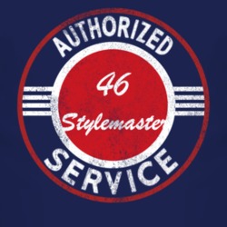 Authorized Service 1946 Chevy Stylemaster Distressed Look Dark T Shirt