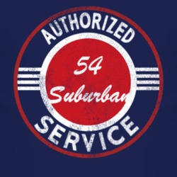Authorized Service 1954 Chevy Suburban Distressed Look Dark T Shirt