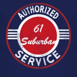 Authorized Service 1961 Chevy Suburban Distressed Look Dark T Shirt