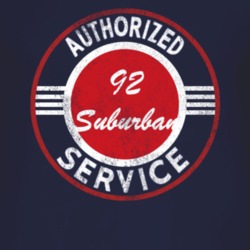 Authorized Service 1992 Chevy Suburban Distressed Look Dark T Shirt