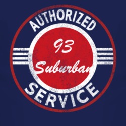 Authorized Service 1993 Chevy Suburban Distressed Look Dark T Shirt