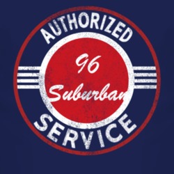 Authorized Service 1996 Chevy Suburban Distressed Look Dark T Shirt
