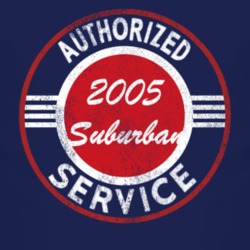 Authorized Service 2005 Chevy Suburban Distressed Look Dark T Shirt