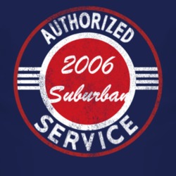 Authorized Service 2006 Chevy Suburban Distressed Look Dark T Shirt