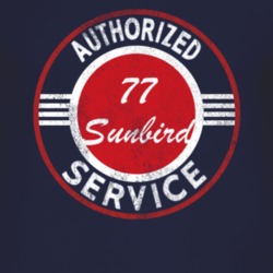 Authorized Service 1977 Pontiac Sunbird Distressed Look Dark T Shirt