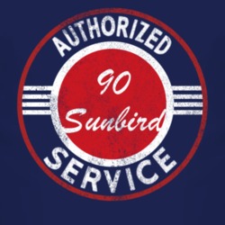 Authorized Service 1990 Pontiac Sunbird Distressed Look Dark T Shirt