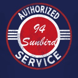 Authorized Service 1994 Pontiac Sunbird Distressed Look Dark T Shirt