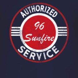 Authorized Service 1996 Pontiac Sunfire Distressed Look Dark T Shirt
