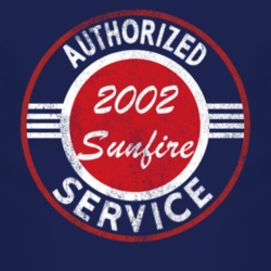 Authorized Service 2002 Pontiac Sunfire Distressed Look Dark T Shirt