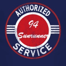 Authorized Service 1994 Pontiac Sunrunner Distressed Look Dark T Shirt