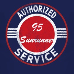 Authorized Service 1995 Pontiac Sunrunner Distressed Look Dark T Shirt