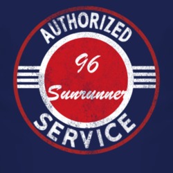 Authorized Service 1996 Pontiac Sunrunner Distressed Look Dark T Shirt