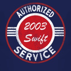 Authorized Service 2003 Chevy Swift Distressed Look Dark T Shirt