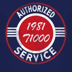 Authorized Service 1981 Pontiac T1000 Distressed Look Dark T Shirt