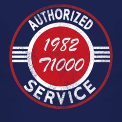 Authorized Service 1982 Pontiac T1000 Distressed Look Dark T Shirt