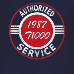 Authorized Service 1987 Pontiac T1000 Distressed Look Dark T Shirt