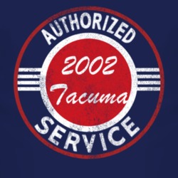 Authorized Service 2002 Chevy Tacuma Distressed Look Dark T Shirt