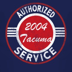 Authorized Service 2004 Chevy Tacuma Distressed Look Dark T Shirt