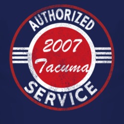 Authorized Service 2007 Chevy Tacuma Distressed Look Dark T Shirt