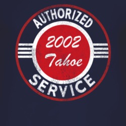 Authorized Service 2002 Chevy Tahoe Distressed Look Dark T Shirt