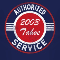 Authorized Service 2003 Chevy Tahoe Distressed Look Dark T Shirt
