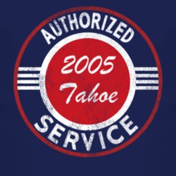 Authorized Service 2005 Chevy Tahoe Distressed Look Dark T Shirt