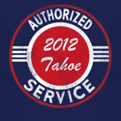 Authorized Service 2012 Chevy Tahoe Distressed Look Dark T Shirt