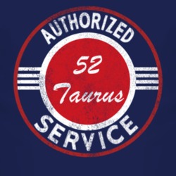 Authorized Service 1952 Taurus Distressed Look Dark T Shirt