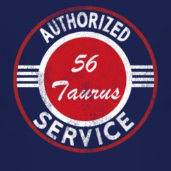 Authorized Service 1956 Taurus Distressed Look Dark T Shirt